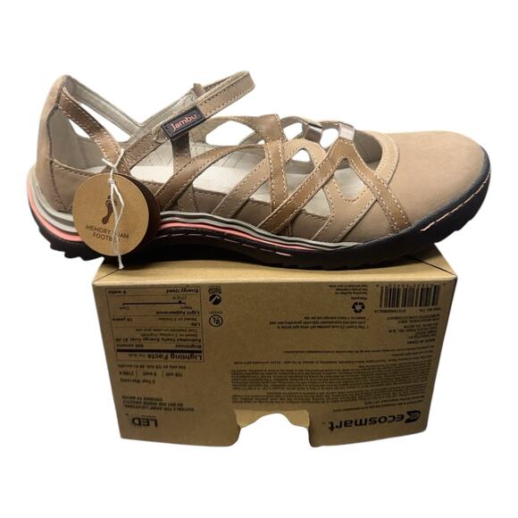 NWT Jambu Tan Leather Women's 9.5 M Shoe Tangerine WJ18TNG54 Memory Foam Relax - Picture 6 of 13